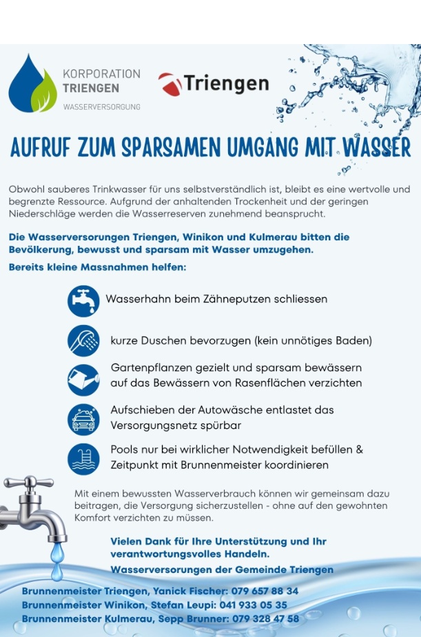 Flyer Wasser sparen